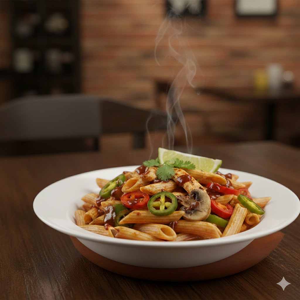 Köri Soslu Tavuklu Penne Menü